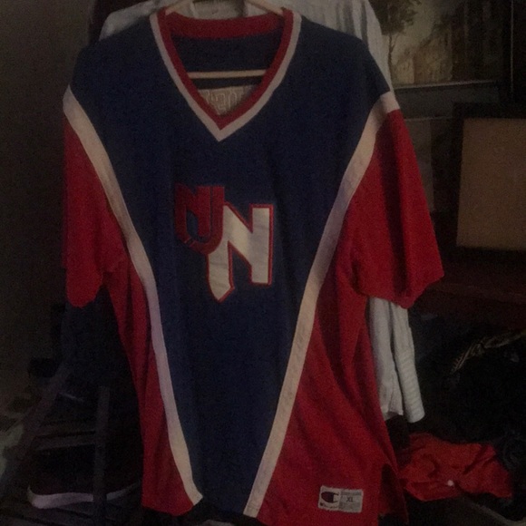 New Jersey Nets Champion Game Worn 1990 Warm Up Shooting Shirt - Picture 1 of 5